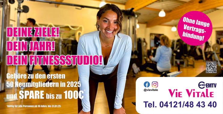 Vie Vitale Fitness Studio Elmshorn Jahresstart; Aktion; Sparen; Fitness